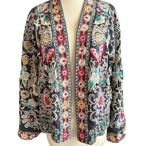 Johnny Was Kioshi Kimono Gray Onyx XS